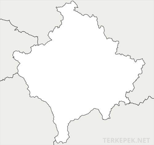Koszovó vaktérkép